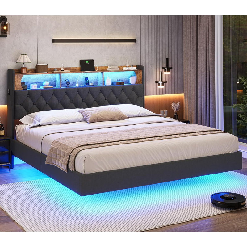 Floating king headboard discount